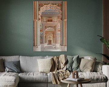 Patrika Gate | reisfotografie print | Jaipur India van Kimberley Jekel