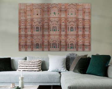 Roze gevel Hawa Mahal | reisfotografie print | Jaipur India van Kimberley Jekel