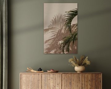 Palm met schaduw botanisch | reisfotografie print | India van Kimberley Jekel