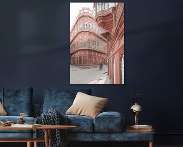 Haveli terracotta gebouw | Reisfotografie print | Bikaner Rajasthan India
