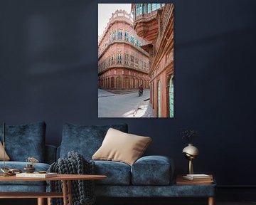 Haveli Terrakotta Gebäude | Reisefotografie Druck | Bikaner Rajastan Indien
