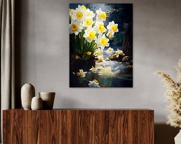 Lente Narissen Bachlauf bloemen spel van licht harmonie romantiek van gm_designs