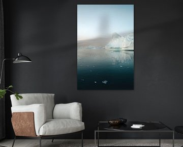 IJsschots met zonsondergang | reisfotografie print | Ilulissat Groenland van Kimberley Jekel