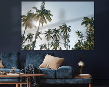 Palmbomen bos | reisfotografie print | Lombok Indonesië van Kimberley Jekel