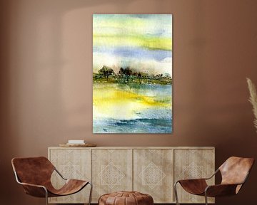 Impressionist landscape 1 high by Claudia Gründler
