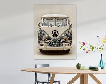 vor einem Oldtimer-Volkswagen von Margriet Hulsker
