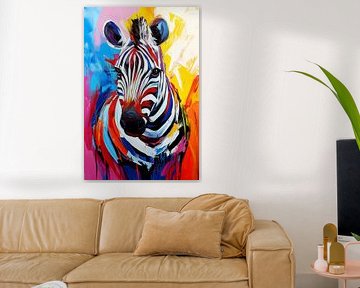 Zebra Gemälde von ARTemberaubend
