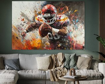 American Football Player Pop Art by ARTemberaubend