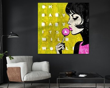 Baby Baby It's A Wild World - Yellow by Feike Kloostra