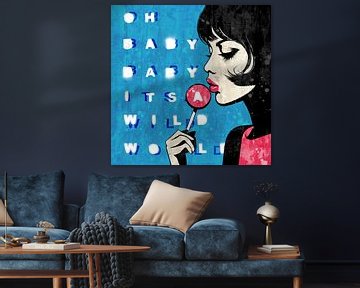 Baby Baby It's A Wild World - Blue by Feike Kloostra