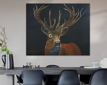Red deer by Rita Tielemans Kunst