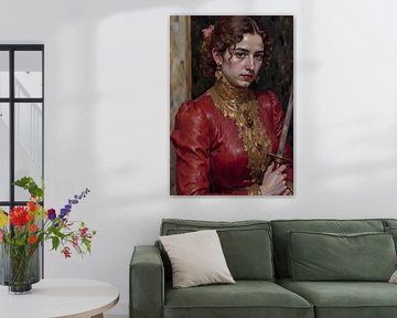 Portret van een vechter - Neo Klassieke Kunstschilderij van FRESH Fine Art