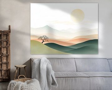 Minimalistische Landschaft von On Your Wall