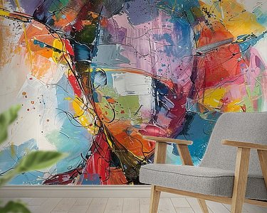 Voorbeeld van het werk in een kamer