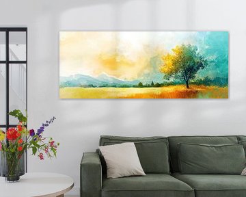 Arbre de printemps | Arbre jaune sur Caprices d'Art