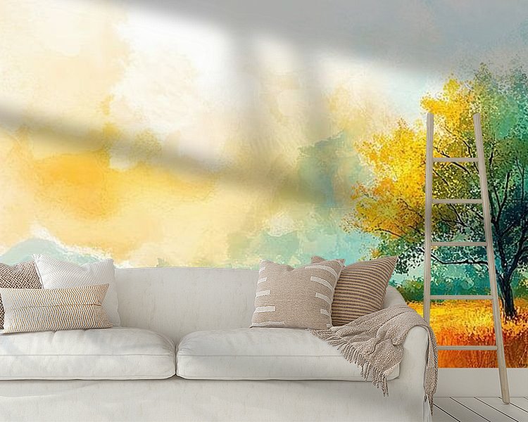 Voorbeeld van het werk in een kamer