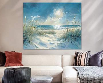 Zandstrand Schilderij van Abstract Schilderij