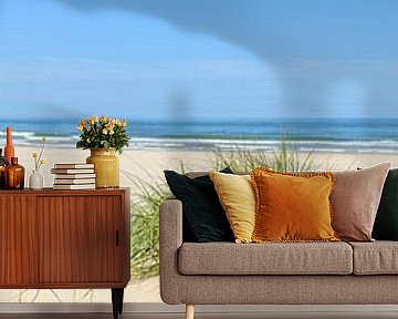 Dune grass at the beach on a summer day by Sjoerd van der Wal Photography