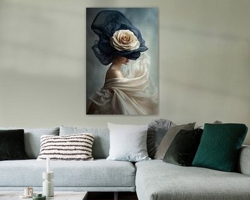 Schoonheid in Beige Tule no.2 van Studio BB