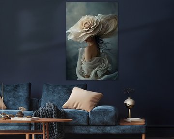 Schoonheid in Beige Tule no.3 van Studio BB