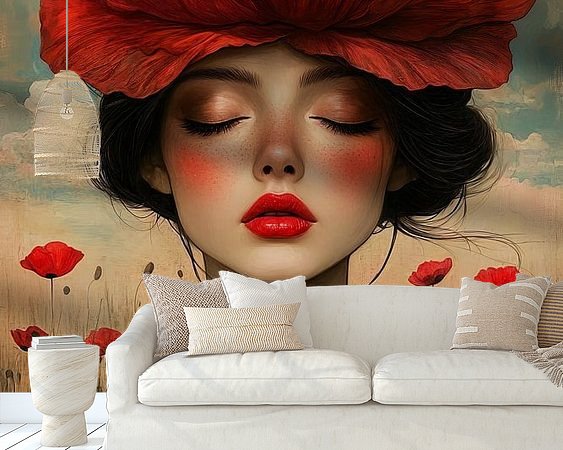 Voorbeeld van het werk in een kamer