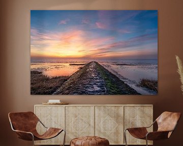 Sky blush on a groyne by cux-motive.de