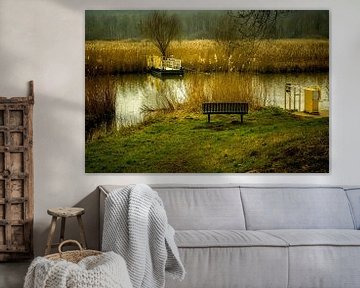Het Persingense Veer in de Ooijpolder bij Nijmegen van Maerten Prins