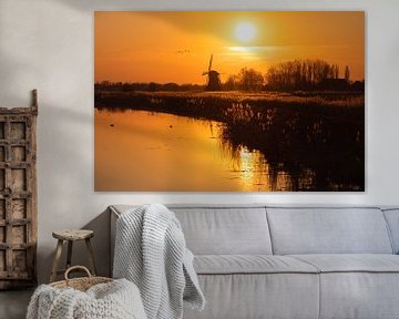Zonsondergang in Friesland