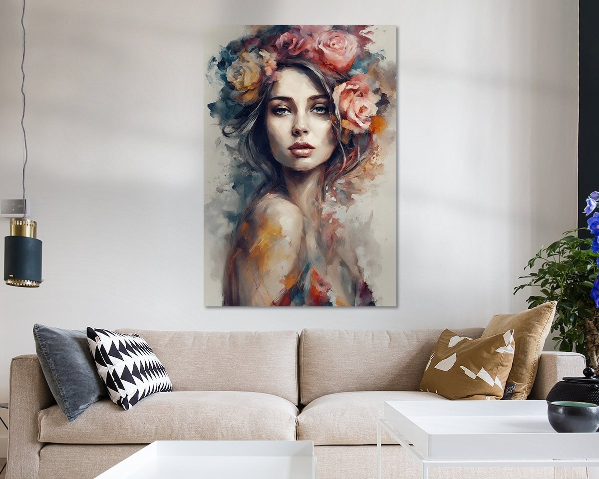 Voorbeeld van het werk in een kamer