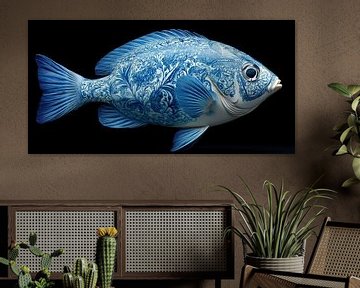 Fisch in Delfter Blau von Bert Nijholt