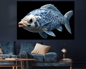 Fisch in Delfter Blau von Bert Nijholt