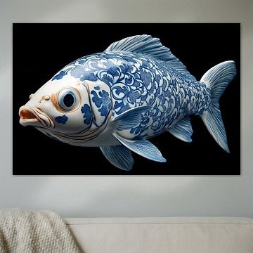 Fish in delft blue