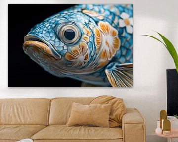 Fisch in Delfter Blau von Bert Nijholt