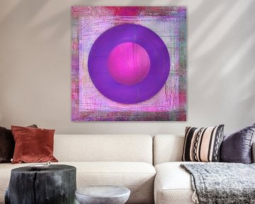 Circle within a circle Pink Purple by Claudia Gründler