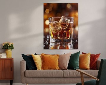 Ein Glas Whiskey on the rocks von Schwarzer Kaffee
