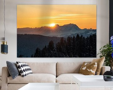 Zonsondergang over de Säntis van Leo Schindzielorz