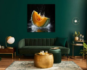 Frisches Stück Melone von Schwarzer Kaffee