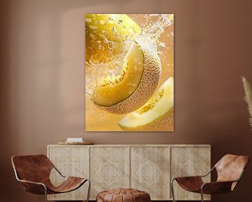 Frisches Stück Melone von Schwarzer Kaffee