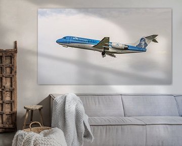 Special livery KLM Cityhopper Fokker 70. van Jaap van den Berg