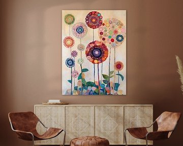 Moderne Cirkel Bloemenkunst van De Mooiste Kunst