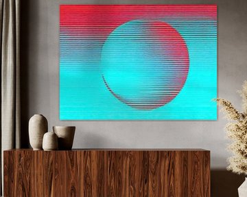 Rood Blauw Contrast van Modern Collection