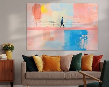 Figuur Wandeling | Roze Stilte van De Mooiste Kunst