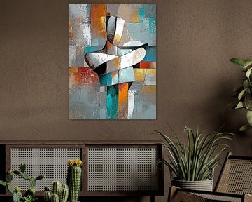 Abstract | Urban Mosaic van Abstract Schilderij