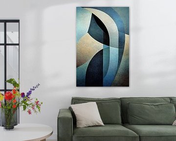 Modern | Tranquil Blue Abstraction van Zen en Meer