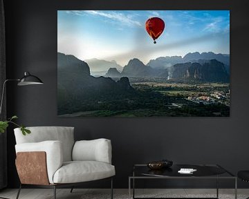 Luchtballon boven Vang Vieng van jorryt Meijer
