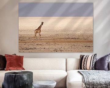 walking giraffe in etosha by Henk Langerak