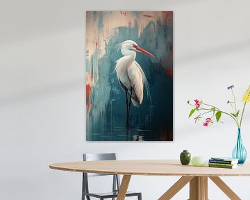 Vogel Elegantie in Stil Water van Eva Lee