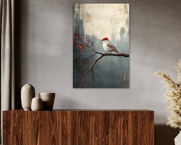 Vogel Evenwicht in Neveltextuur van Eva Lee