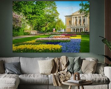 Opera in Halle in de lente van Martin Wasilewski