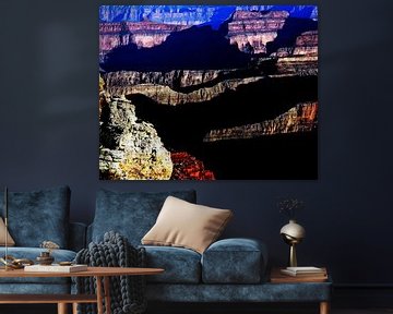 Grand Canyon National Park schaduwen bij zonsondergang van Tammy Winand Arts